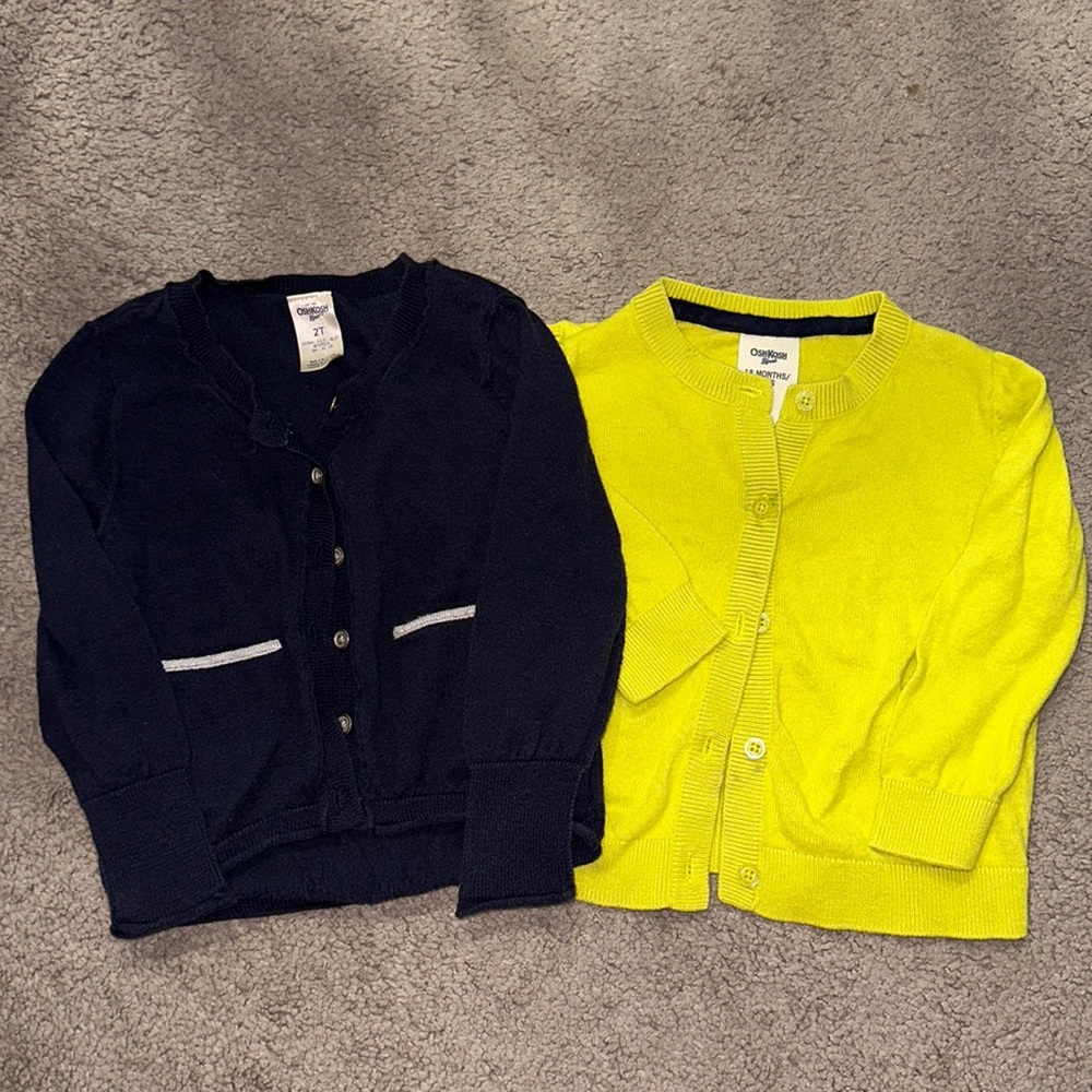 🏷️ 5 for $25 🏷️ OshKosh B’gosh 18 months-2T cardigans